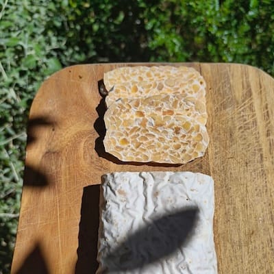 Bloc de tempeh tranché